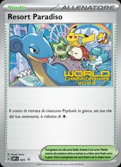 Resort Paradiso card in Italian