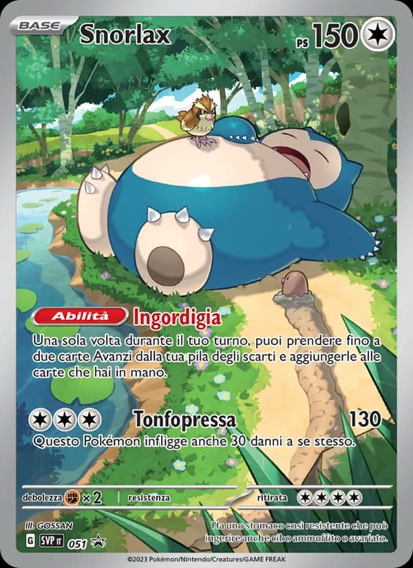 Snorlax card in Italian