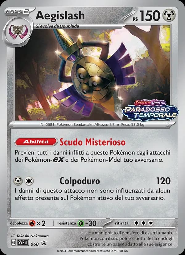 Aegislash card in Italian
