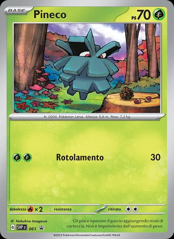 Pineco card in Italian