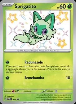 Sprigatito card in Italian