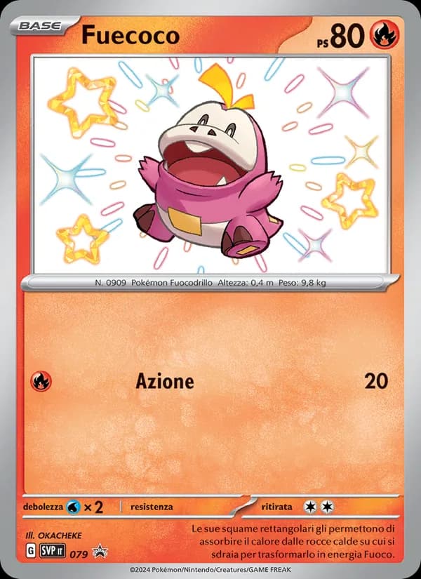 Fuecoco card in Italian