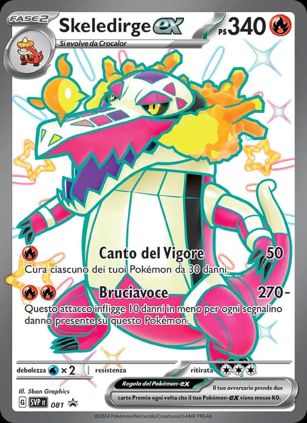 Skeledirge-ex card in Italian