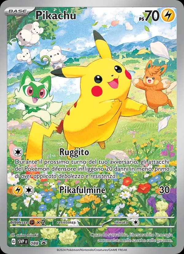 Pikachu card in Italian