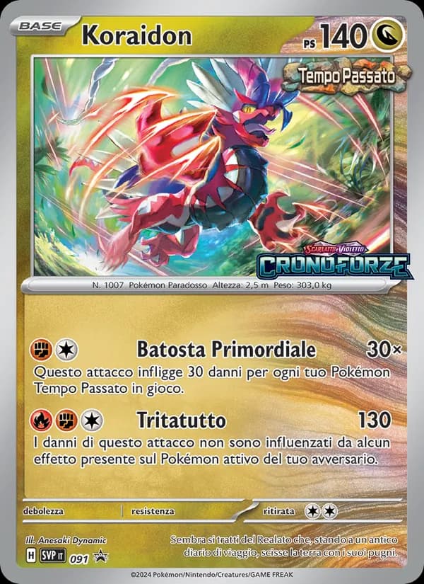 Koraidon card in Italian