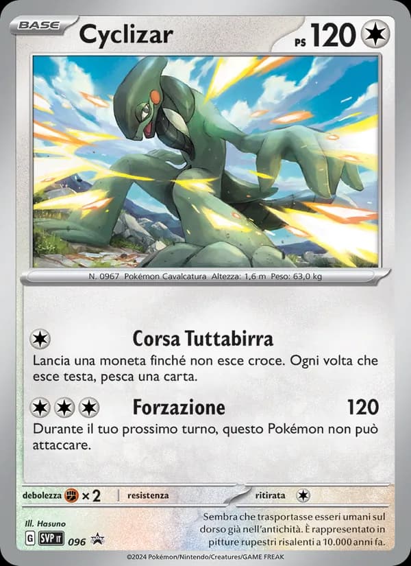Cyclizar card in Italian