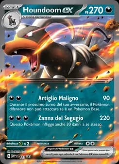 Houndoom-ex card in Italian