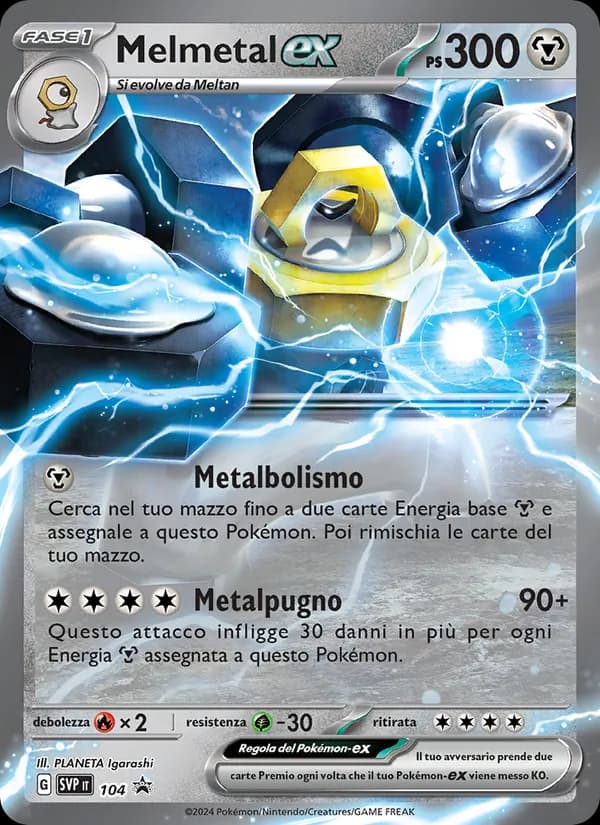 Melmetal-ex card in Italian