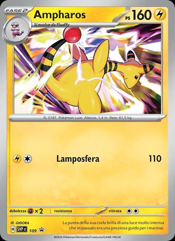 Ampharos card in Italian