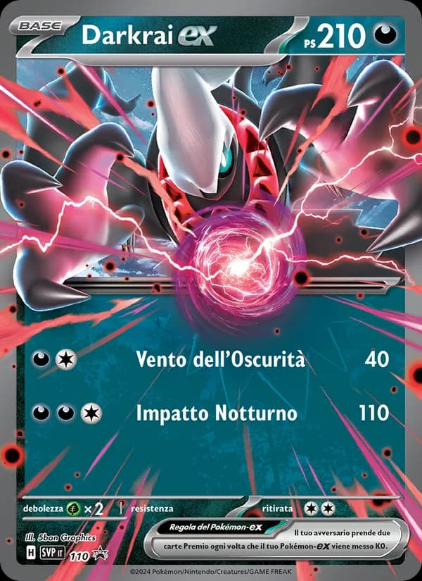 Darkrai-ex card in Italian