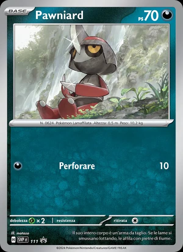 Pawniard card in Italian