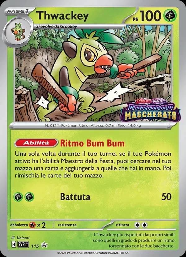 Thwackey card in Italian