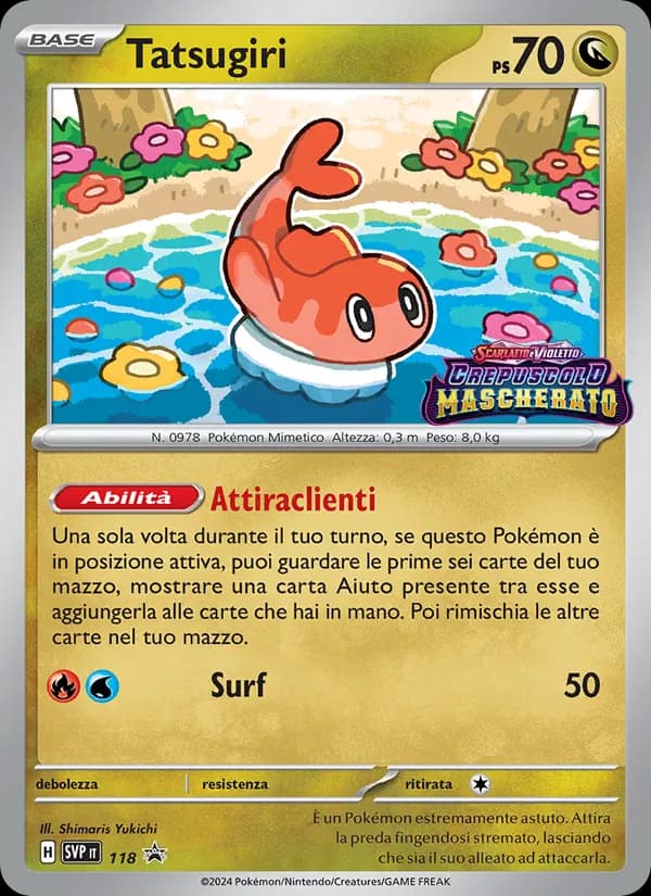Tatsugiri card in Italian
