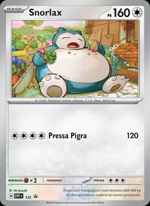 Snorlax card in Italian