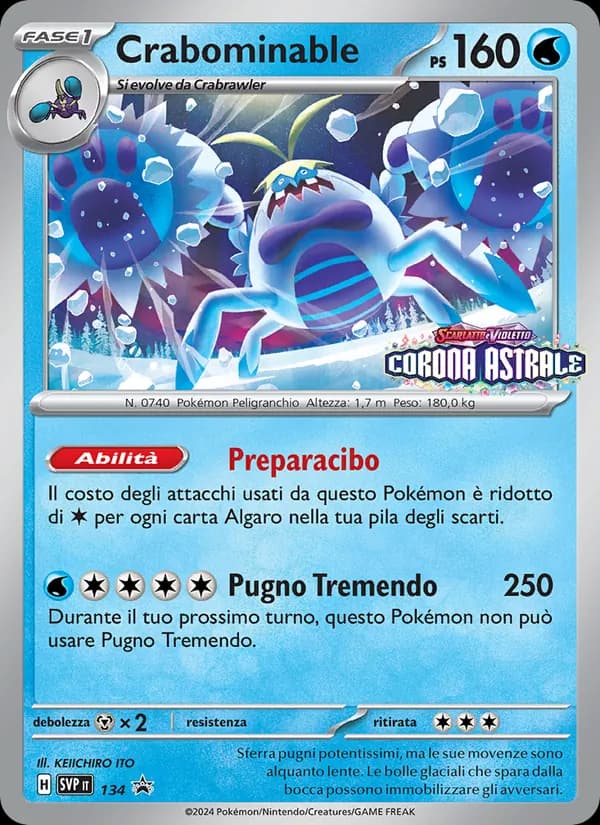 Crabominable card in Italian