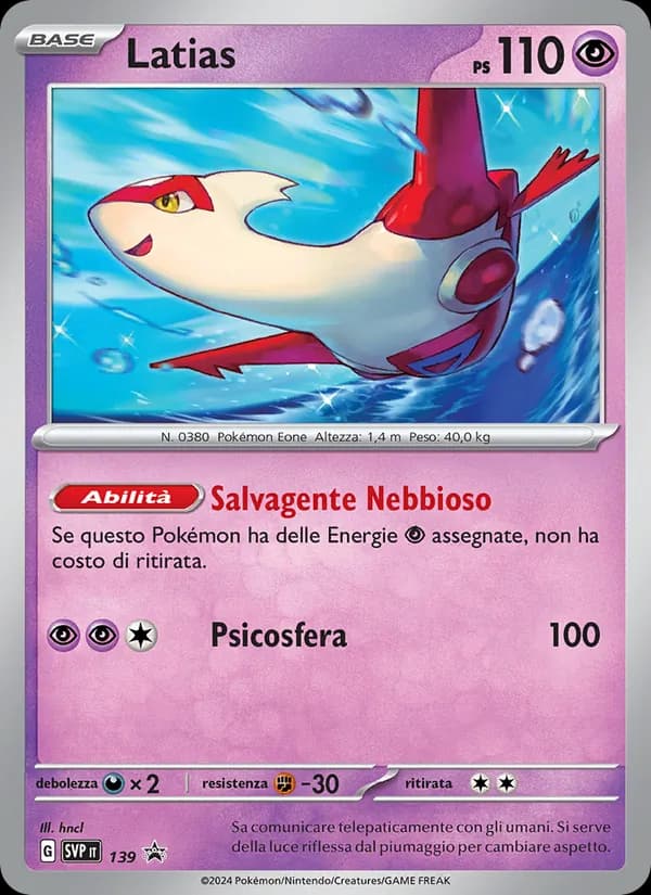Latias card in Italian