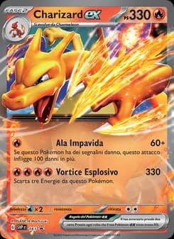Charizard-ex card in Italian