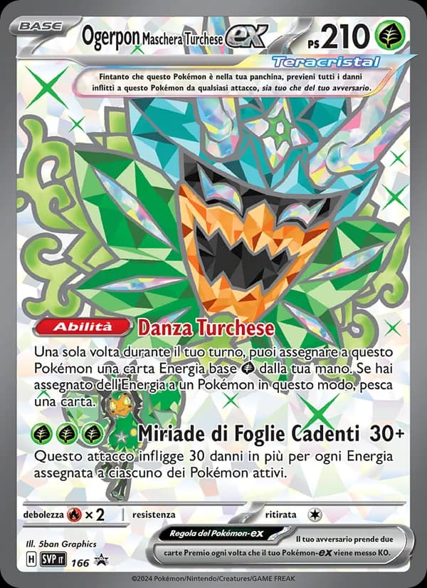 Ogerpon Maschera Turchese-ex card in Italian