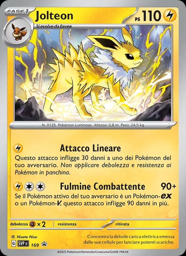 Jolteon card in Italian