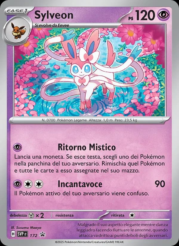 Sylveon card in Italian