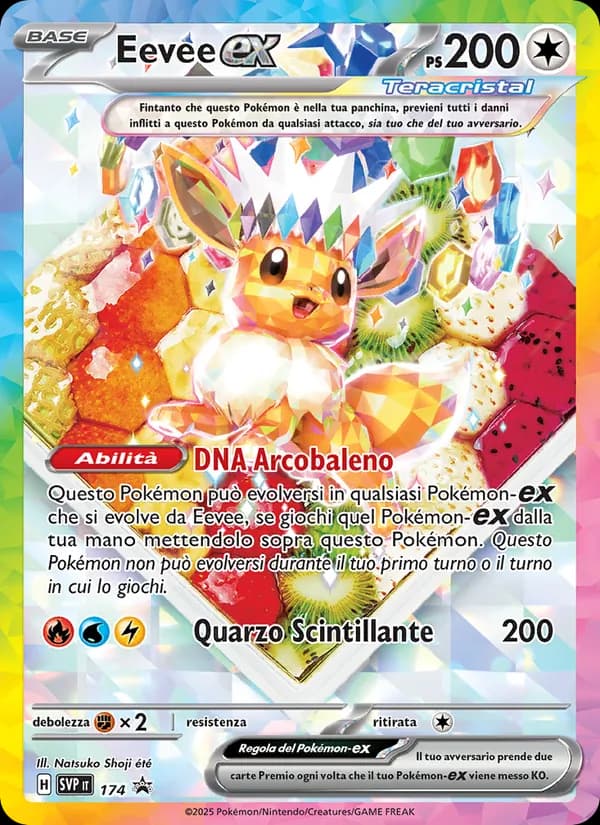 Eevee-ex card in Italian