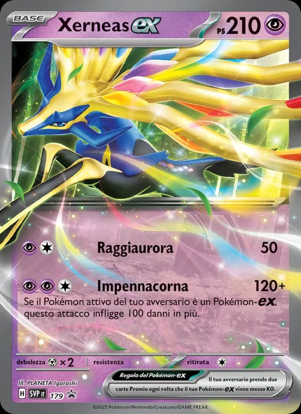 Xerneas-ex card in Italian