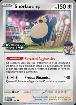 Snorlax di Hop card in Italian