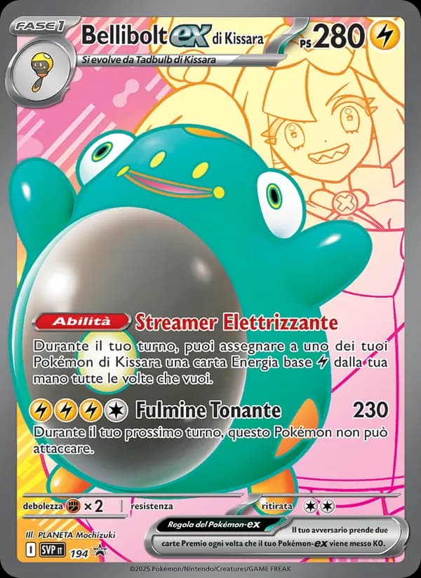 Bellibolt-ex di Kissara card in Italian