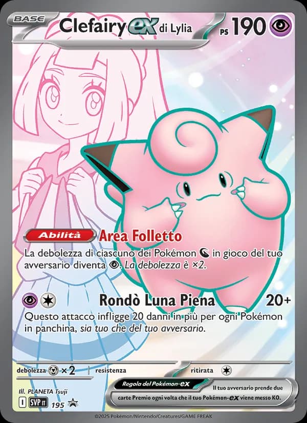 Clefairy-ex di Lylia card in Italian