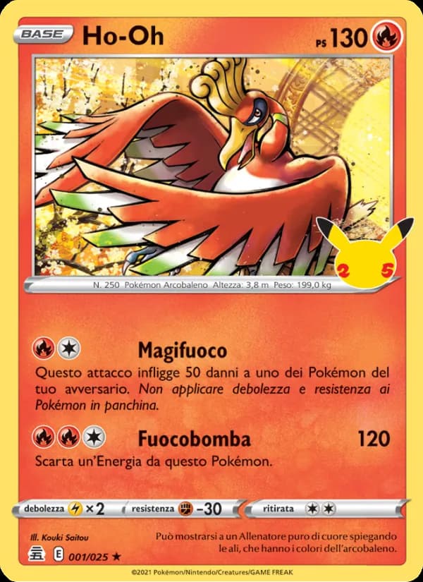 Ho-Oh card in Italian
