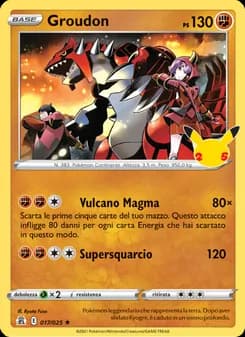 Groudon card in Italian