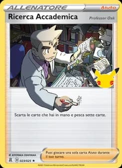 Ricerca Accademica (Professor Oak) card in Italian