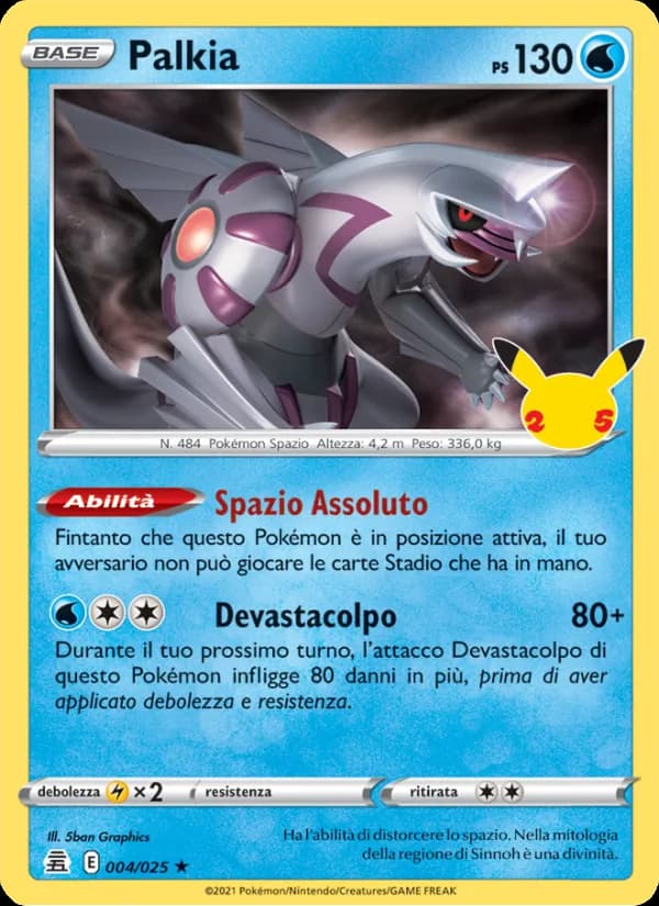 Palkia card in Italian