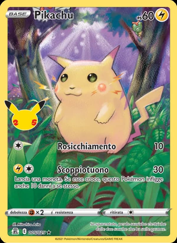 Pikachu card in Italian