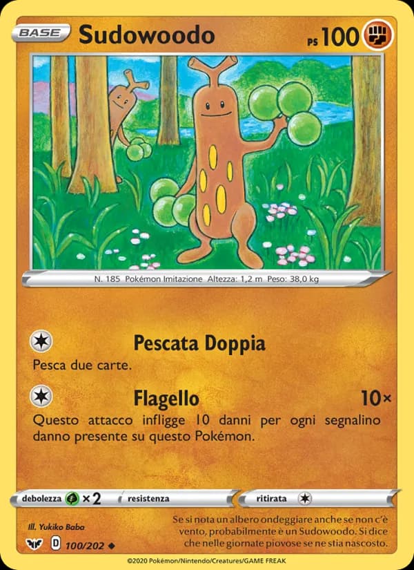 Sudowoodo card in Italian