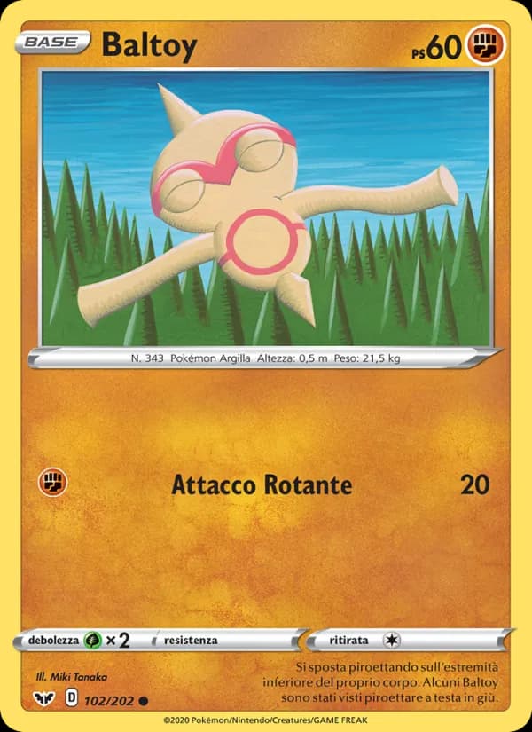 Baltoy card in Italian
