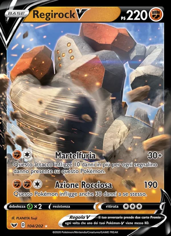 Regirock V card in Italian