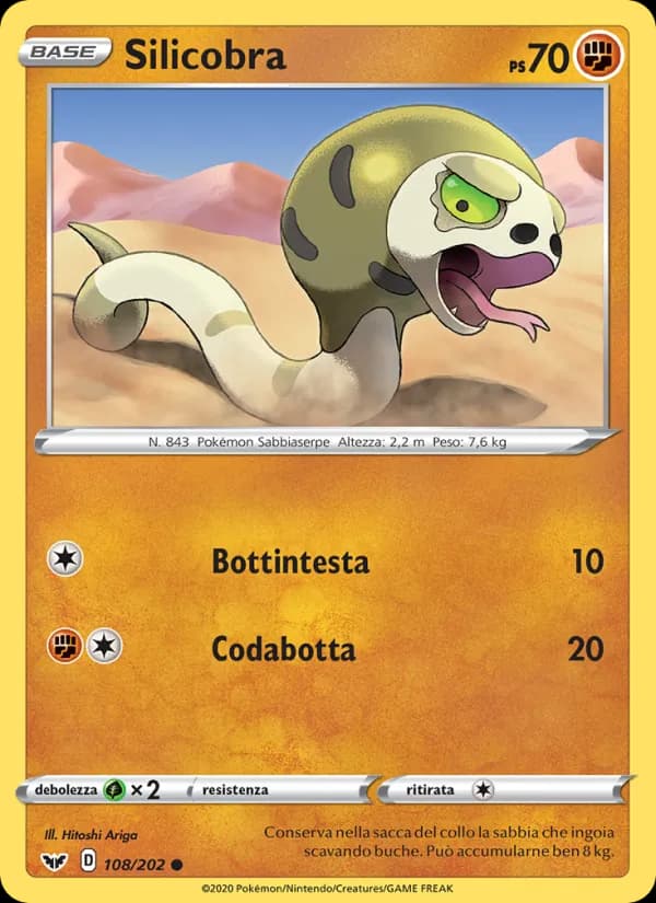 Silicobra card in Italian