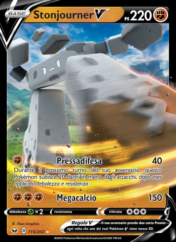 Stonjourner V card in Italian