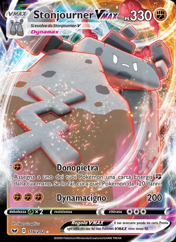 Stonjourner VMAX card in Italian