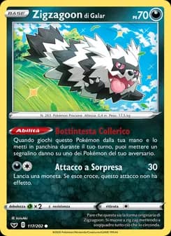 Zigzagoon di Galar card in Italian