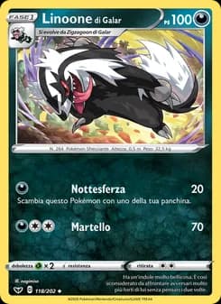 Linoone di Galar card in Italian