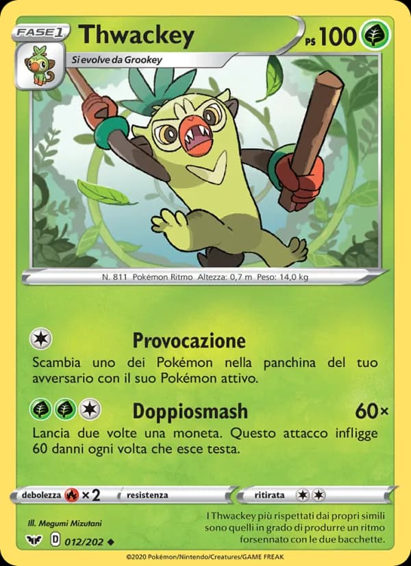 Thwackey card in Italian