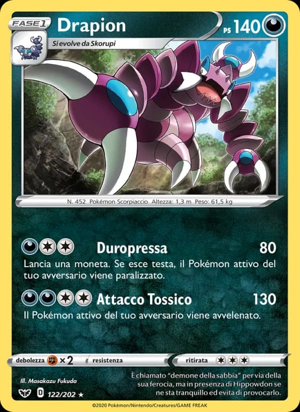 Drapion card in Italian