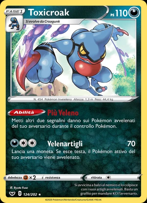 Toxicroak card in Italian