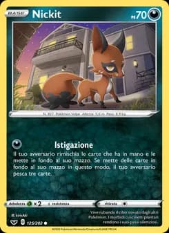 Nickit card in Italian