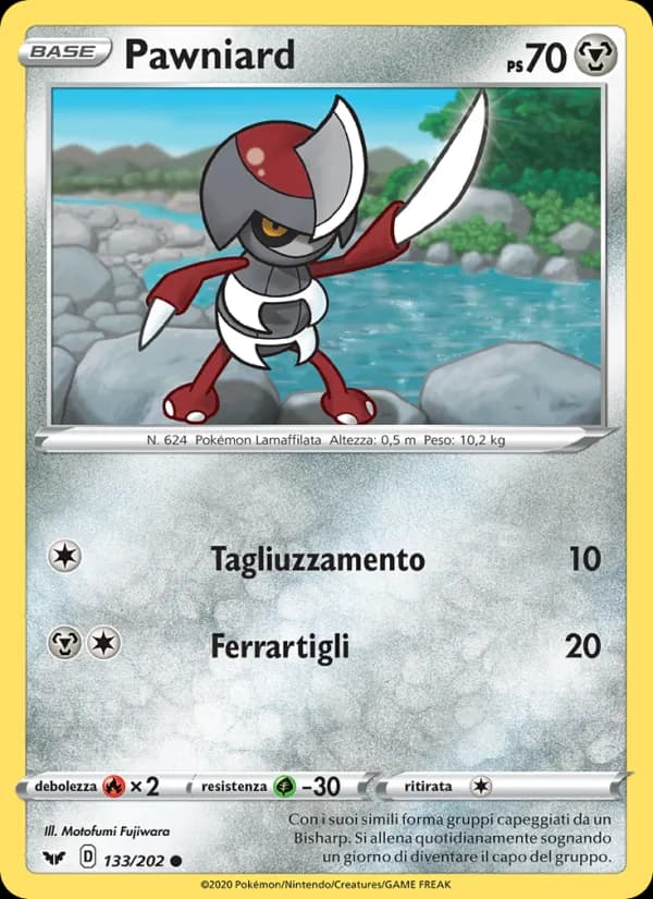 Pawniard card in Italian