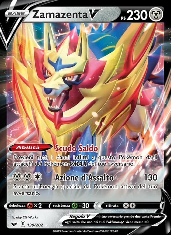 Zamazenta V card in Italian