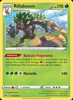 Rillaboom card in Italian