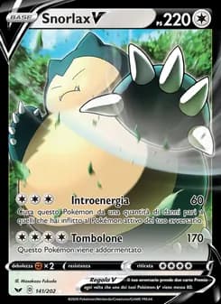 Snorlax V card in Italian